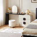 Norelie Cream Melamine Dressing Table Set 