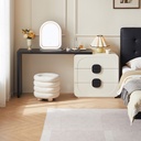 Norelie Cream Melamine Dressing Table Set 