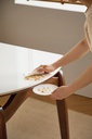 Nivora White Solid Wood Extendable Dining Table