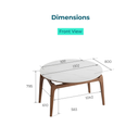Nivora White Solid Wood Extendable Dining Table