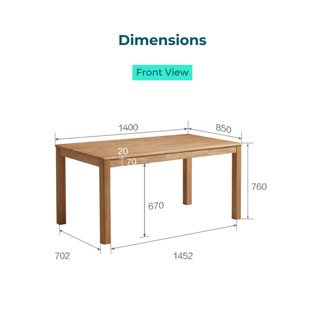 Nolienne Solid Wood Dining Table Set
