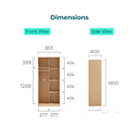 Oniro White Melamine Wardrobe Cabinet  