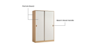 Oniro White Melamine Wardrobe Cabinet  