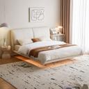 Blaire Beige Genuine Leather Bed  