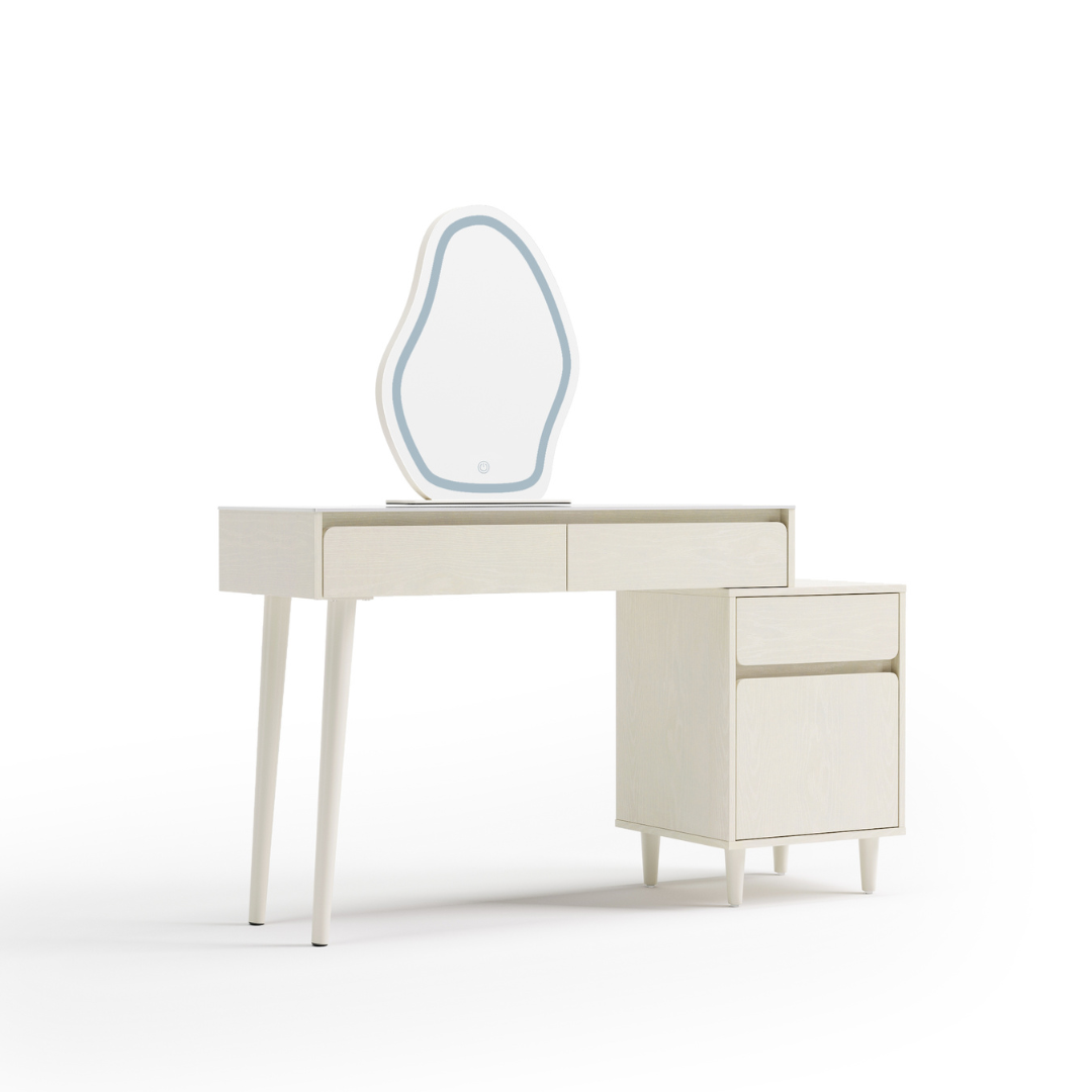 Miley White Dresser and Mirror 