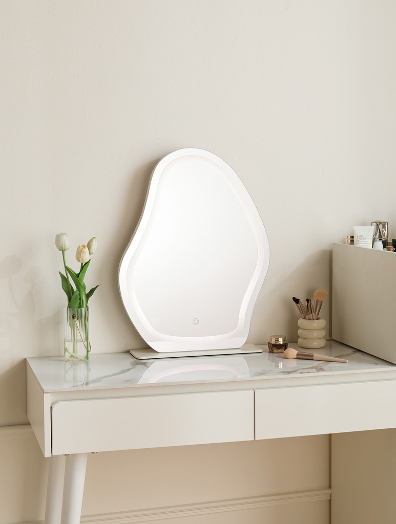 Miley White Dresser and Mirror 