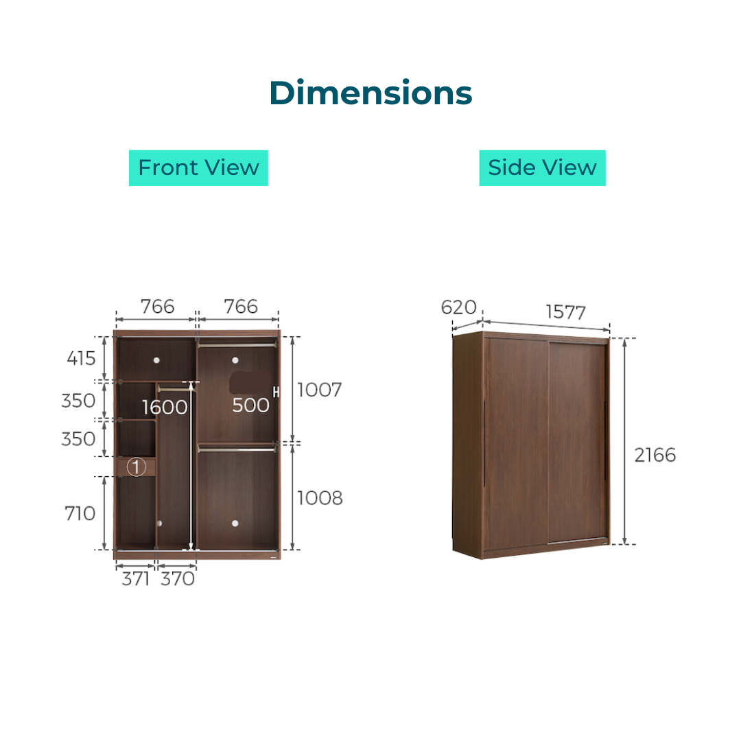 Farah Walnut Wardrobe