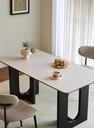 William Black and White Dining Table Set