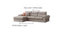 Terrell Gray Fabric L-Shaped Sofa