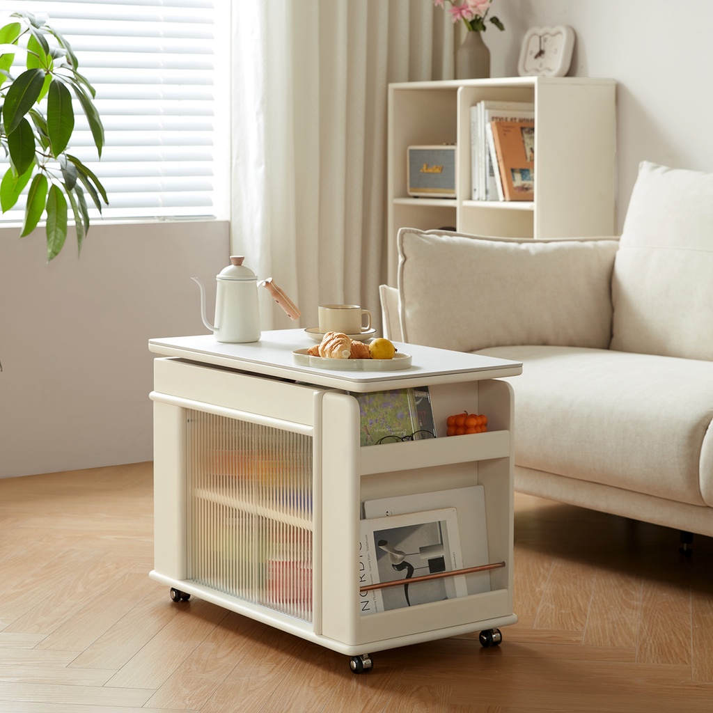 Alonso White Side Table 