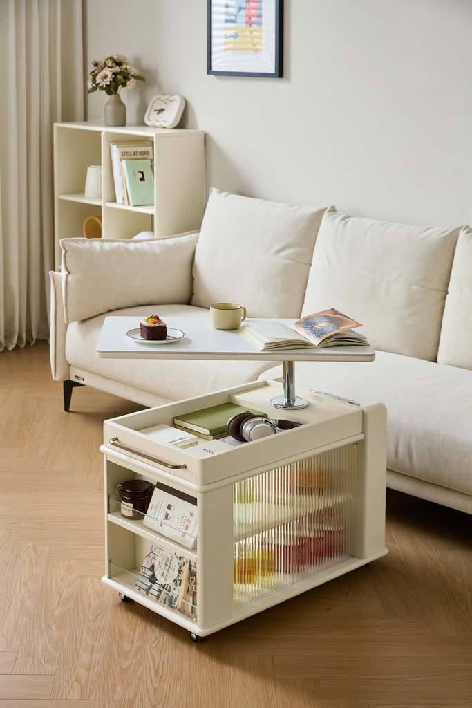 Alonso White Side Table 