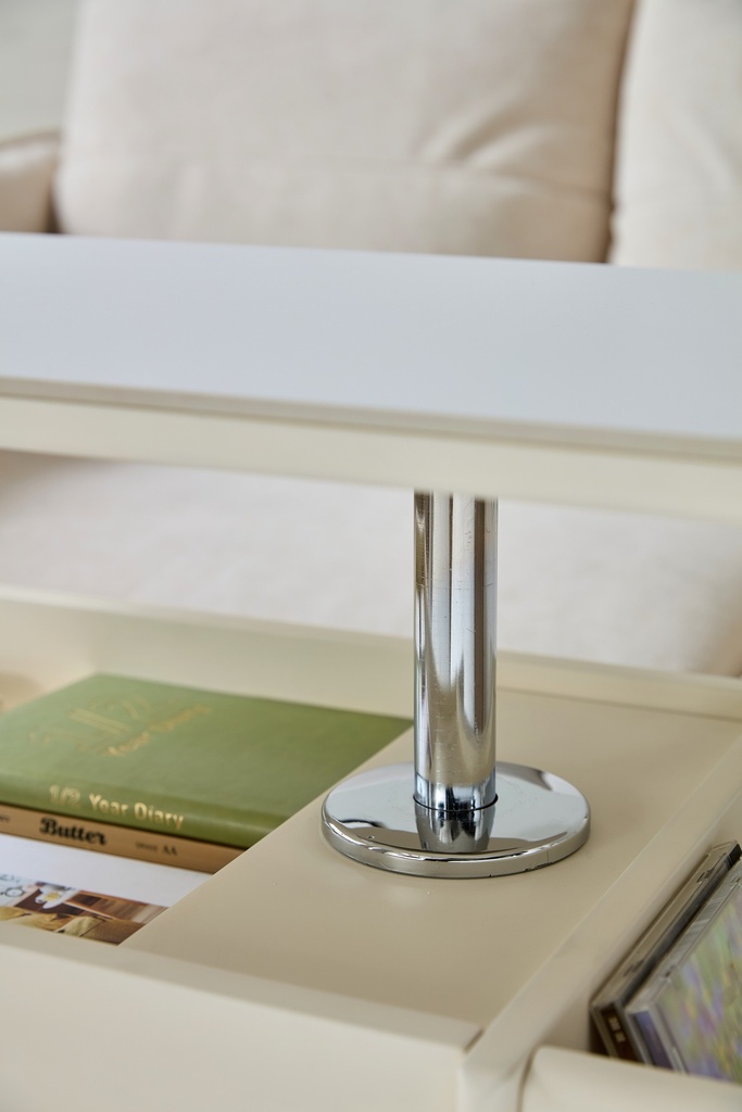 Alonso White Side Table 