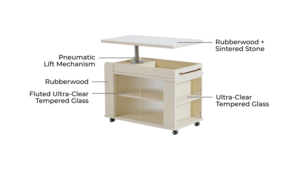 Alonso White Side Table 