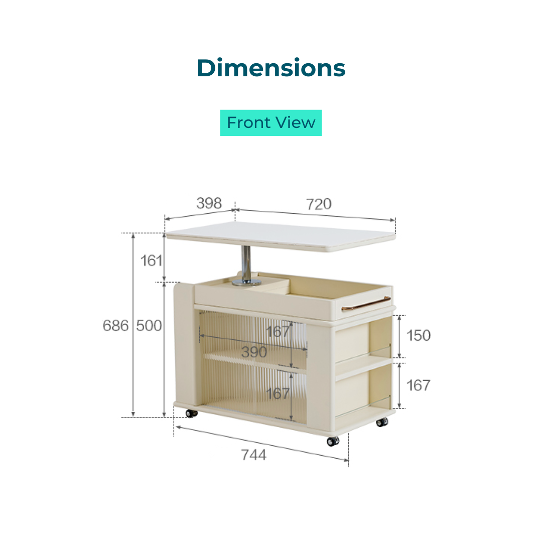 Alonso White Side Table 