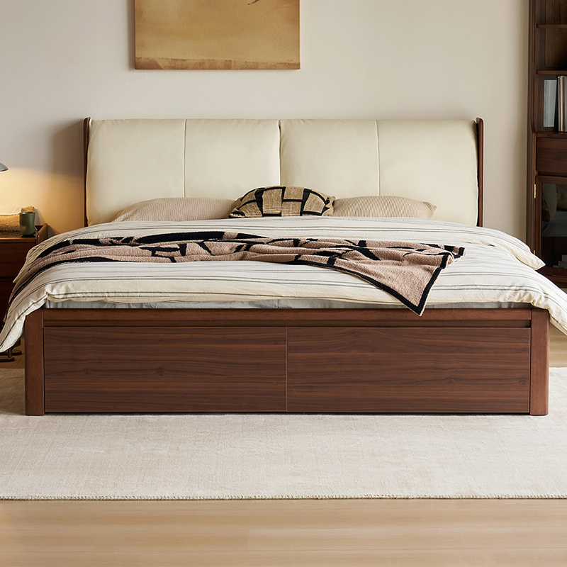 Franz Walnut Pneumatic Storage Bed
