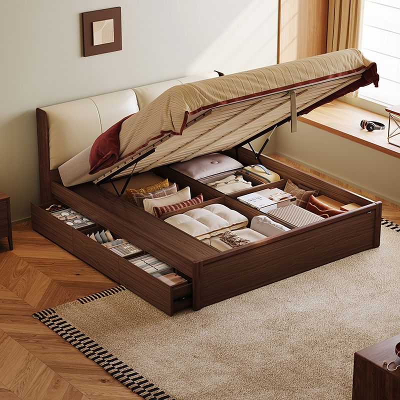 Franz Walnut Pneumatic Storage Bed