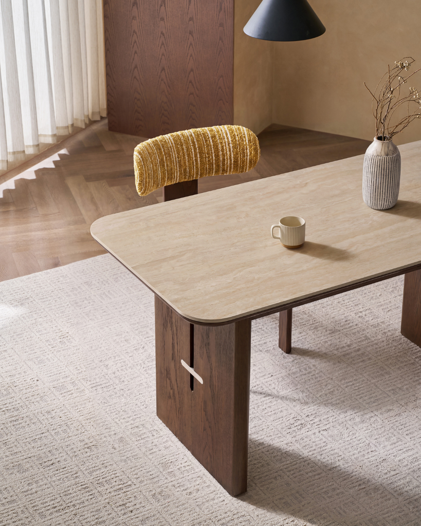 Noelle Walnut Dining Table Set