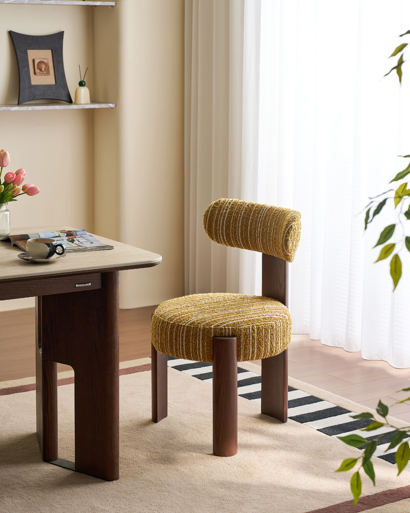 Noelle Walnut Dining Table Set