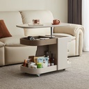 Bridger Gray Height-Adjustable Side Table