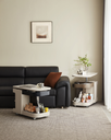 Bridger Gray Height-Adjustable Side Table