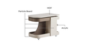 Bridger Gray Height-Adjustable Side Table