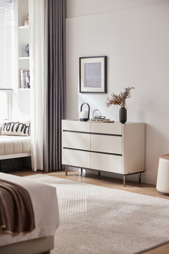 Zo Gray 6-Drawer Cabinet 