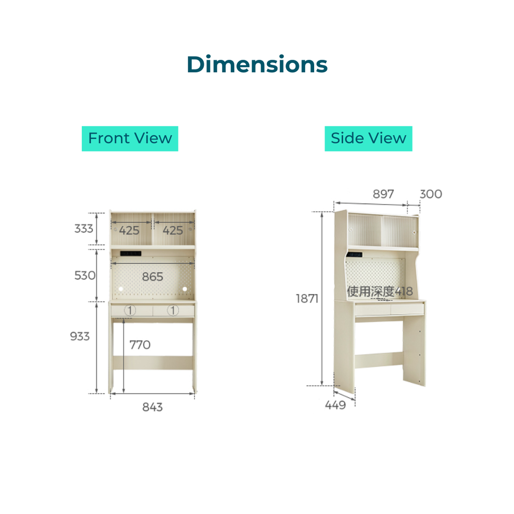  Miggy White High Side Cabinet