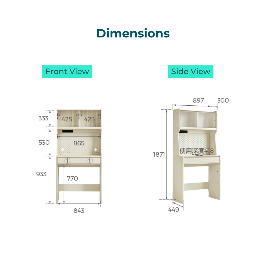  Miggy White High Side Cabinet
