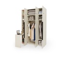 Fidelia 3-Door Wardrobe Set w/ Desk