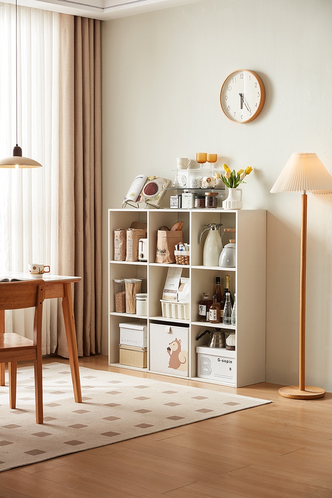 Cassie 3-Layer 3-Row Bookshelf (White)