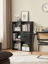 Cassie 3-Layer 2-Row Bookshelf   (Black)