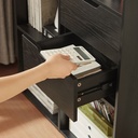 Cassie 3-Layer 2-Row Bookshelf   (Black)