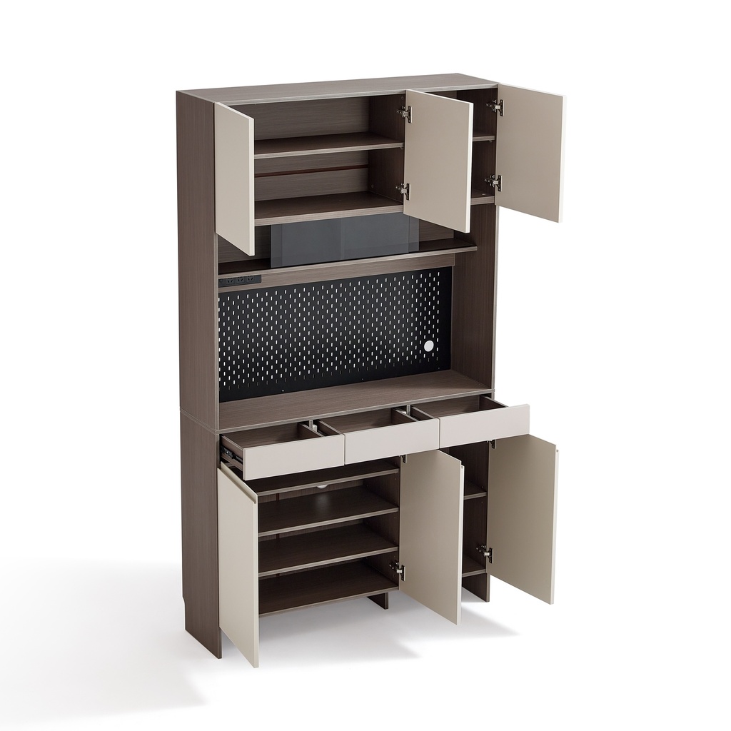 Fumie 3-Door High Shoe Cabinet