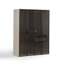 Festy 4-Door Aluminum Framer Wardrobe 