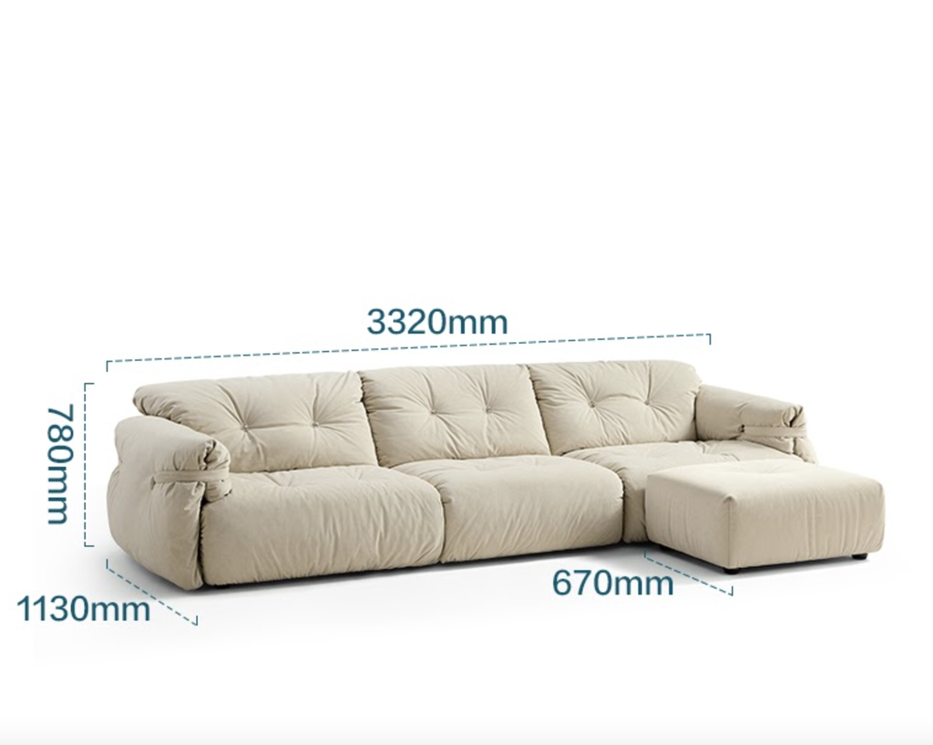 Christina 4-Seater Sofa with Ottoman