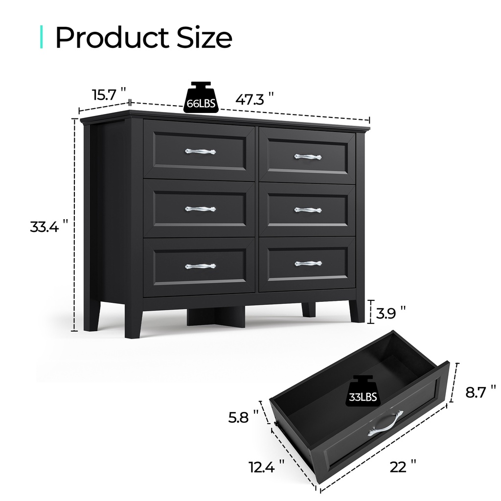 Arianna 6-Drawer Cabinet