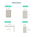 Freida 3-Drawer Cabinet with Desk