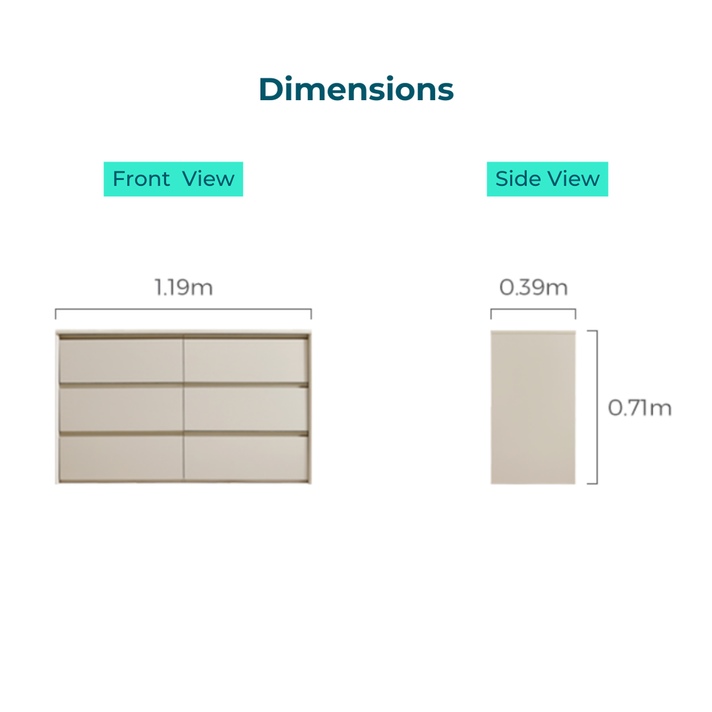 Flores 6-Drawer Cabinet