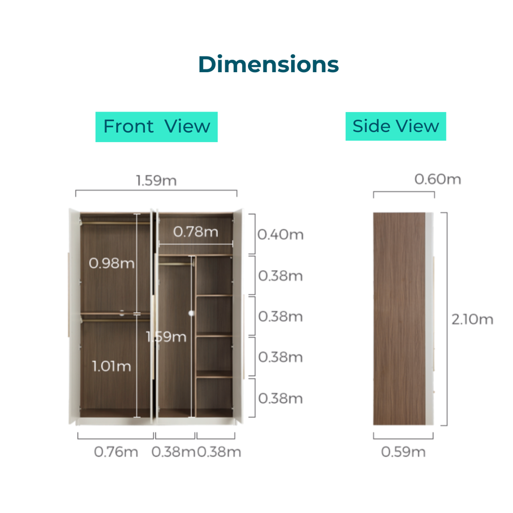 Edger 4-Door Wardrobe