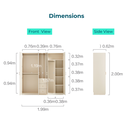 Fritz 5-Door Wardrobe Slide Cabinet