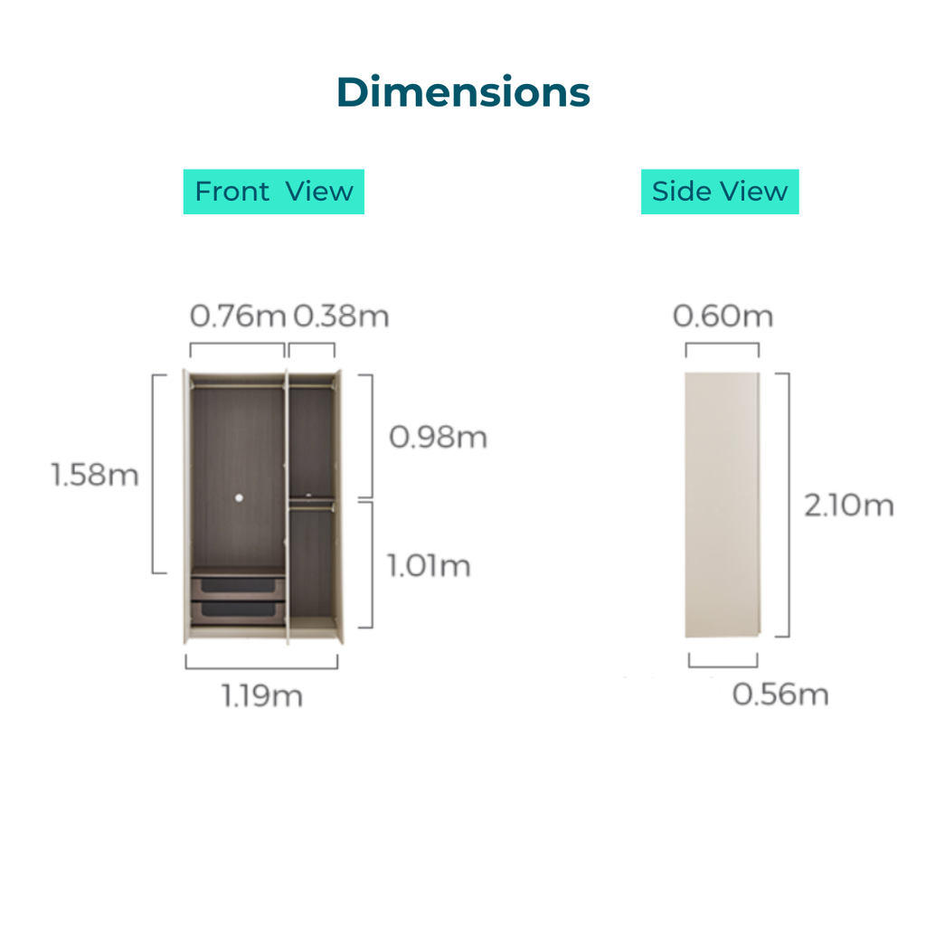 Falcon 3-Door Wardrobe