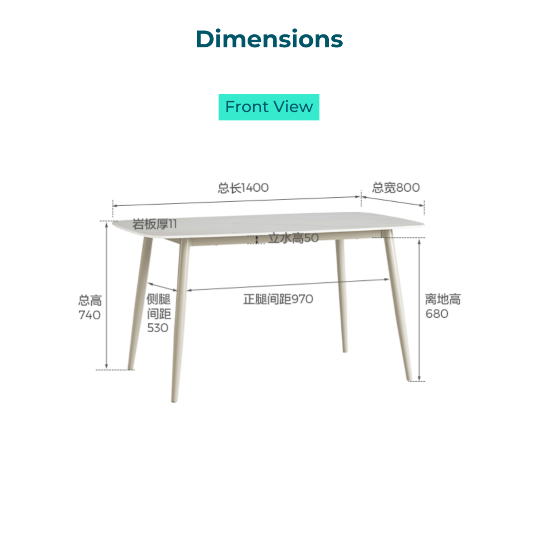 Mimi Sintered Stone Dining Table