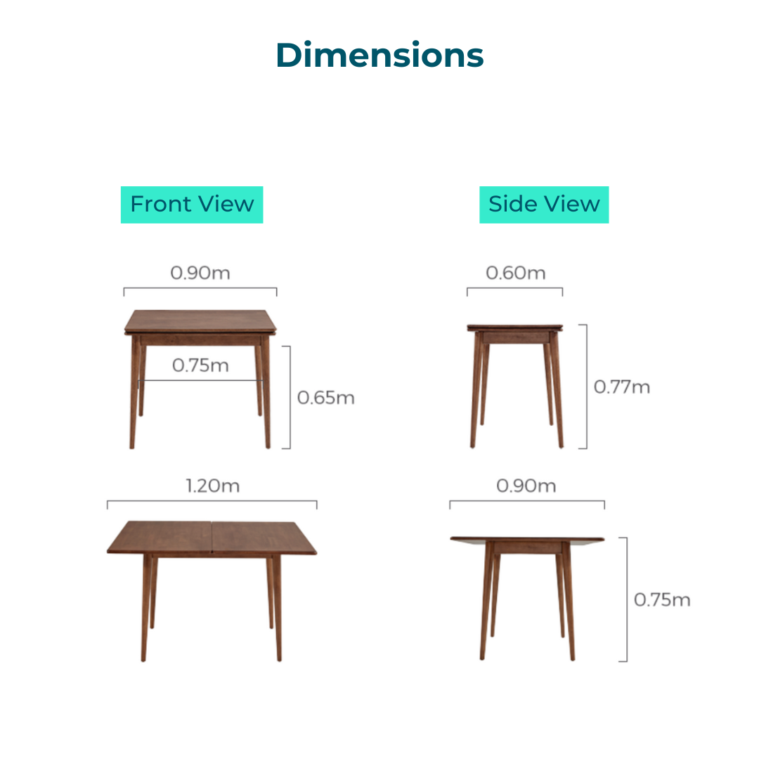 Mocha Folding Long Dining Table
