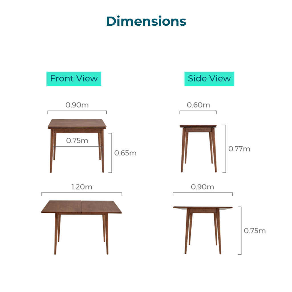 Mocha Folding Long Dining Table