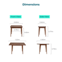 Mocha Folding Long Dining Table