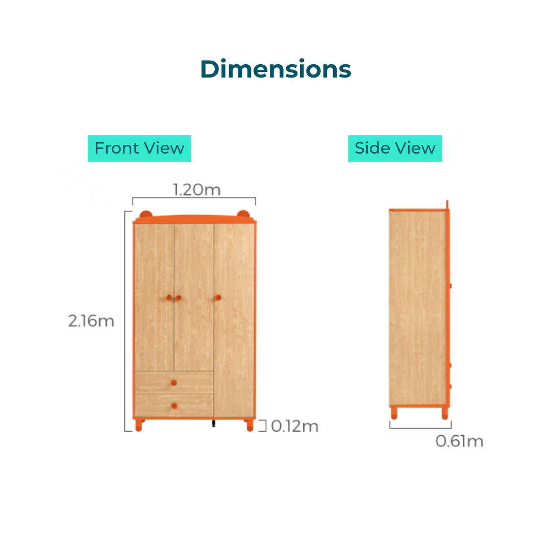 Naith 3-Door Wardrobe 