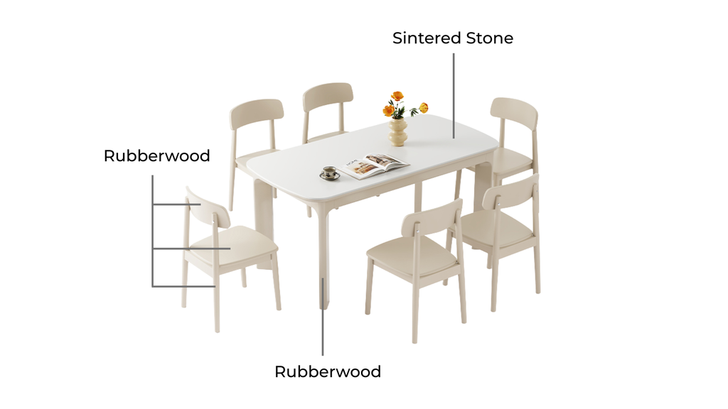Nyssara Solid Wood Dining Set