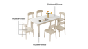 Nyssara Solid Wood Dining Set