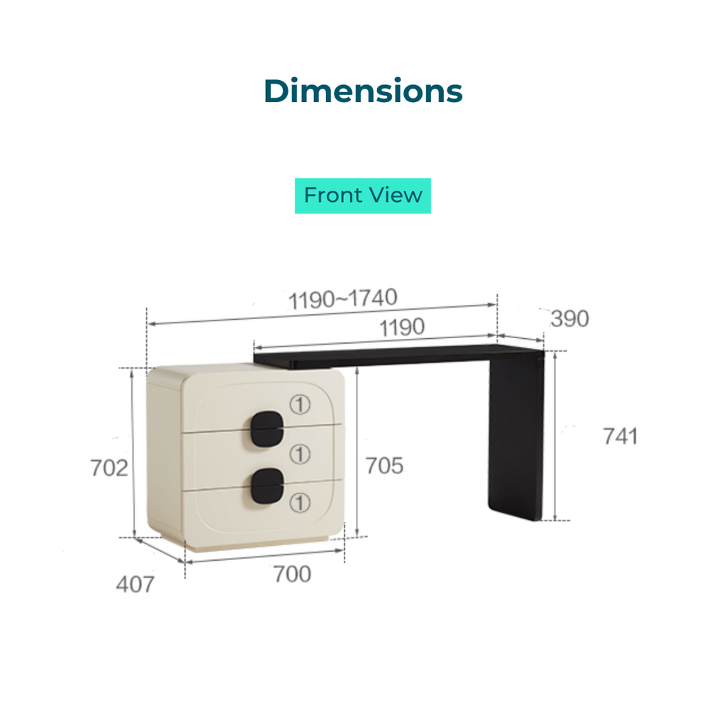 Norelie 3-Drawer Dresser Set