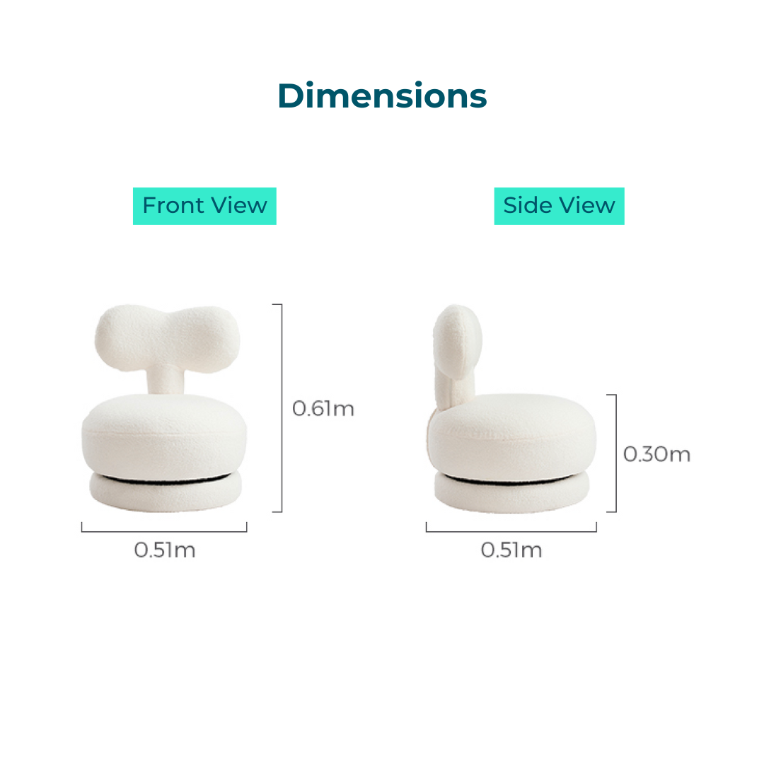 Orville Rotating Children Fabric Sofa